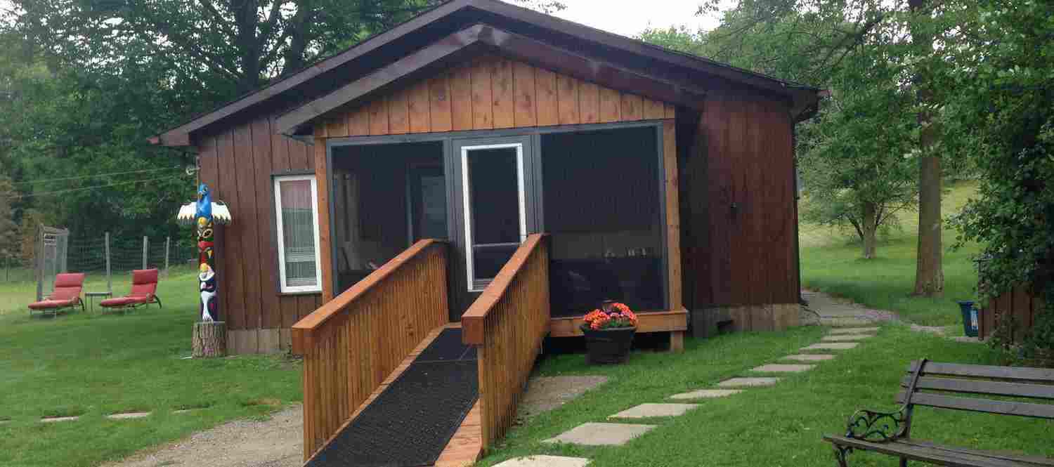 front of cottage